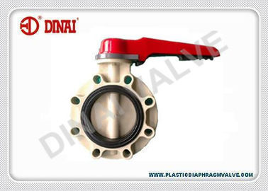 Wafer type thermoplastic butterfly valve manual and gear handle, 1.0Mpa,1”~24”, UPVC,CPVC,PVDF,PP,PPH fabricated