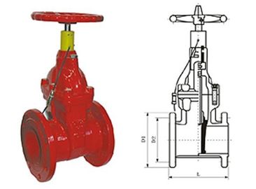 Special fire signal resilient seated gate butterfly valve pressure 1.0 - 2.5MPa