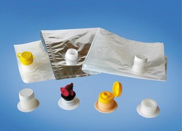 Transparent PE Plastic Bag In Box Packaging / Liquid Spout Bags