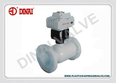 Electric Plastic Ball Valve DC24V AC220V , Regulating Type With Limit Switch