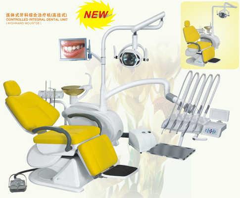 CE Foldaway Patient Dental Chair Unit Electricity Highhand Mounted