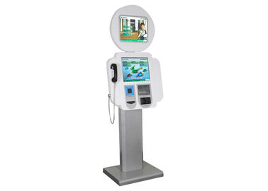 Robot Shape Multimedia Kiosks , Bar-code Scanner And Telephone S802