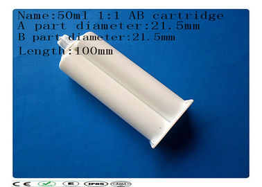 PP material 50ml(1:1) Epoxy dispenising Two-component empty glue cartridge
