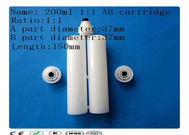 White 200ml two component dispensing catridge , dispensing barrel , glue cartridge