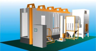Multi - Cyclone Automatic Powder Spray Booth With Two Recovery System
