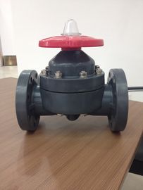 PPH diaphragm Valve Flange Connection Wheel Handle 1/2”(D20mm) ~ 10”(D280mm) ANSI/DIN/JIS