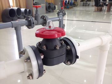 PPH diaphragm Valve Flange Connection Wheel Handle 1/2”(D20mm) ~ 10”(D280mm) DIN/ANSI/JIS