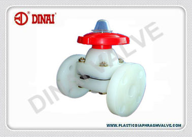 PVDF/PTFE flanged diaphragm valve, weir type, flange end ANSI#150, JIS10K, DIN standard