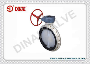 manual handle PVDF butterfly valve, wafer type, 1” to 8”, PN1.0Mpa