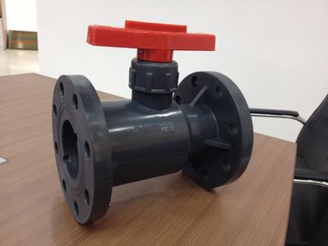 UPVC / PVC 2 Way full bore Flange Plastic Ball Valve Worm-gear operation