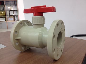PN10 bar PP-GF plastic flange ball valve,1/2" to 12” DIN,ANSI,JIS,worm gear operation