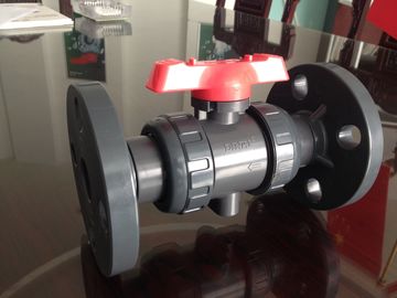 PN10 bar PP-H plastic flange ball valve,1/2" to 12” DIN,ANSI,JIS,worm gear operation