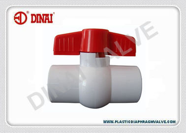 Low Flow Loss UPVC Compact Plastic Ball Valve , ANSI / JIS / DIN Socket End