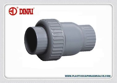 PVC / UPVC Plastic Ball Check Valves Single Union End , Socket / Thread