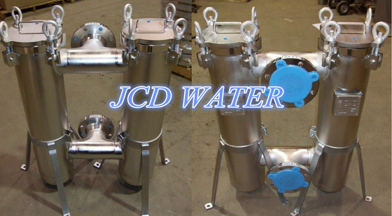 Water Treatment Duplex Bag Filter Housing 1 - 100micron , High Pressure