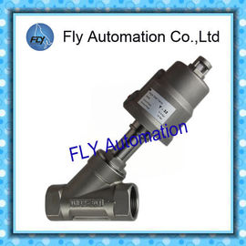 2000 Threaded Port 2/2 Way Angle Seat Valve Integrated Pneumatic PPS Actuator