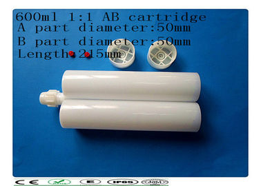Dispensing Double cartridge 600ml , Plastic AB Glue Cartridge