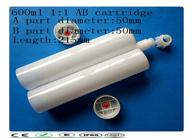 Dispensing Double cartridge 600ml , Plastic AB Glue Cartridge