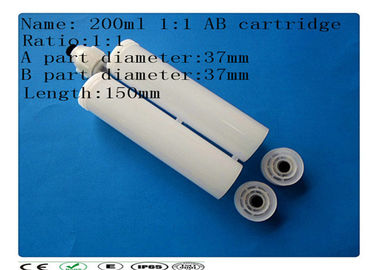 White 200ml two component dispensing catridge , dispensing barrel , glue cartridge