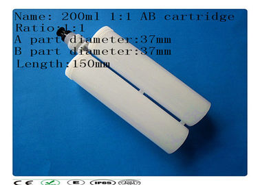 White 200ml two component dispensing catridge , dispensing barrel , glue cartridge