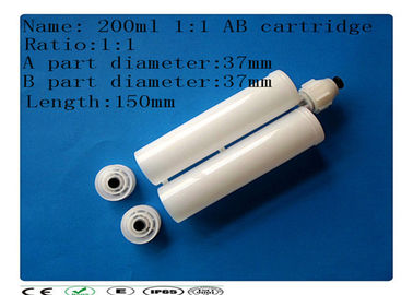White 200ml two component dispensing catridge , dispensing barrel , glue cartridge