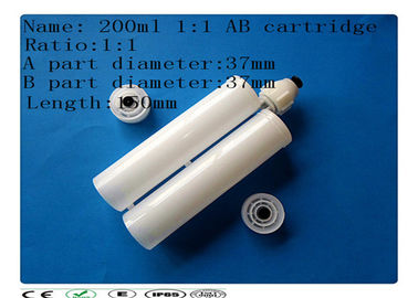 White 200ml two component dispensing catridge , dispensing barrel , glue cartridge