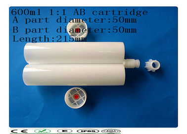 PE dual carcartridge , 600ml two component cartridge , side by side cartridge
