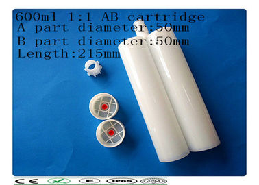 PE dual carcartridge , 600ml two component cartridge , side by side cartridge