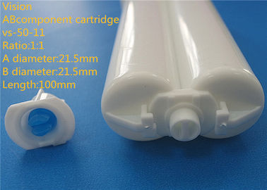 vs-50-11 1:1 two component epoxy cartridge AB dual epoxy plastic AB cartridge length  21.5mm