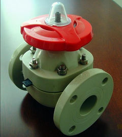 UPVC/PTFE plastic diaphragm valve, weir type, 1/2" to 10” DIN, ANSI#16.5, JIS10K flange connection, PN10