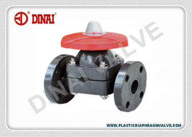 CPVC/PTFE plastic diaphragm valve, weir type, 1/2" to 10” DIN, ANSI16.5, JIS10K flange end, PN10