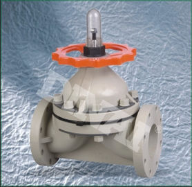 PVC-C diaphragm valve weir type flange end ANSI#150,JIS10K,DIN. wheel handle