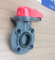PVDF Plastic Butterfly Valve Electric Actuator Operation PN1.0Mpa ANSI / DIN / JIS