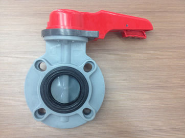 UPVC / PVC Plastic Butterfly Valve Wafer Connection 1"~24" Pneumatic Actuator DIN/ANSI/JIS