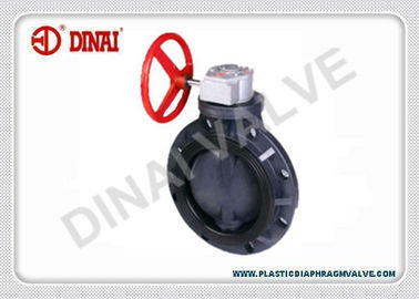 manual handle fiber glass reinforced PP butterfly valve, wafer type, 1” to 8”, PN1.0Mpa