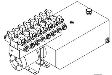 Customized Horizontal 8 Stations 24V Hydraulic Power Units With Directional Valve